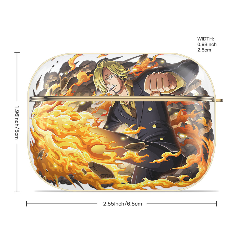 ワンピース サンジ ONE PIECE Sanji 【AirPods Pro用】ハードシェル保護ケース｜耐衝撃・防指紋・カラビナ付き商品仕様