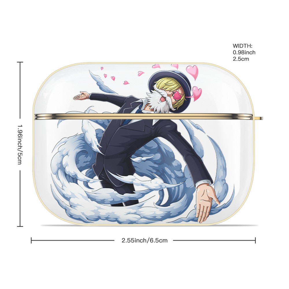 ワンピース サンジ ONE PIECE Sanji 【AirPods Pro用】ハードシェル保護ケース｜耐衝撃・防指紋・カラビナ付き商品仕様