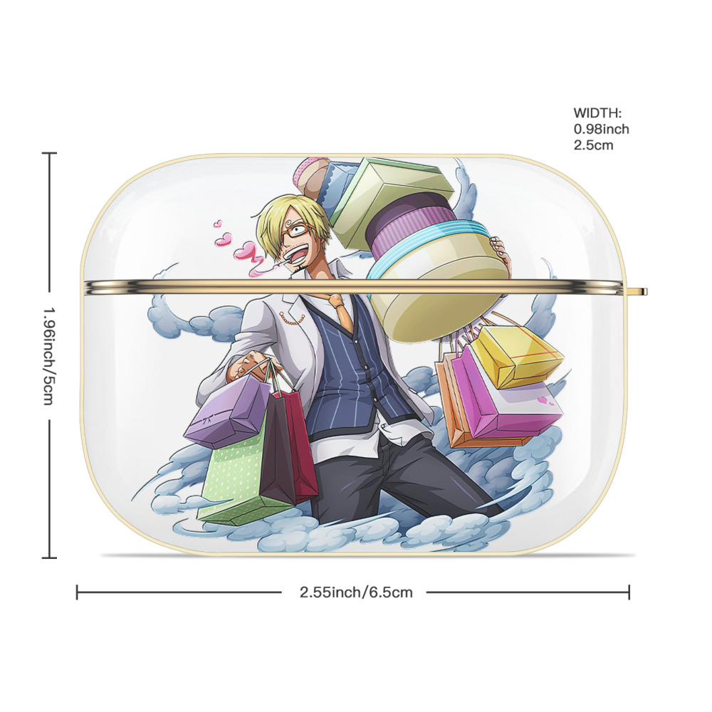 ワンピース サンジ ONE PIECE Sanji 【AirPods Pro用】ハードシェル保護ケース｜耐衝撃・防指紋・カラビナ付き商品仕様