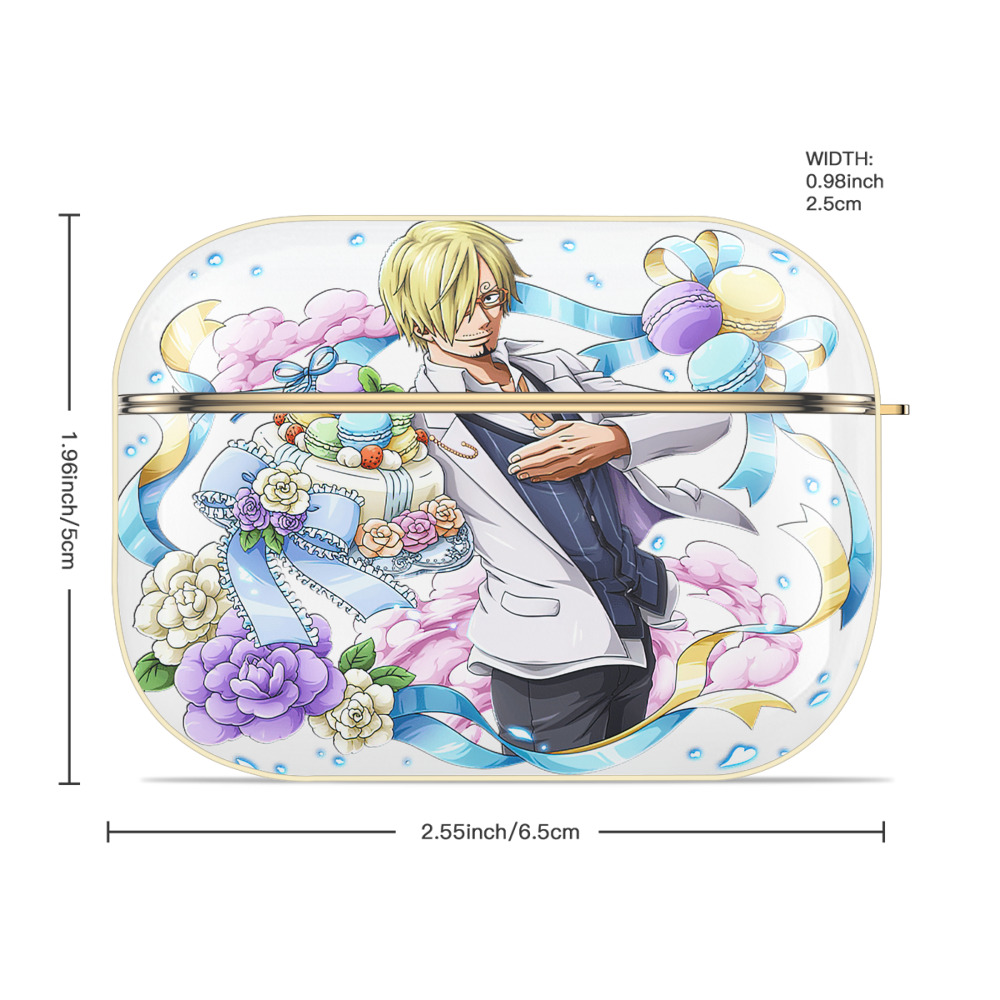 ワンピース サンジ ONE PIECE Sanji 【AirPods Pro用】ハードシェル保護ケース｜耐衝撃・防指紋・カラビナ付き商品仕様