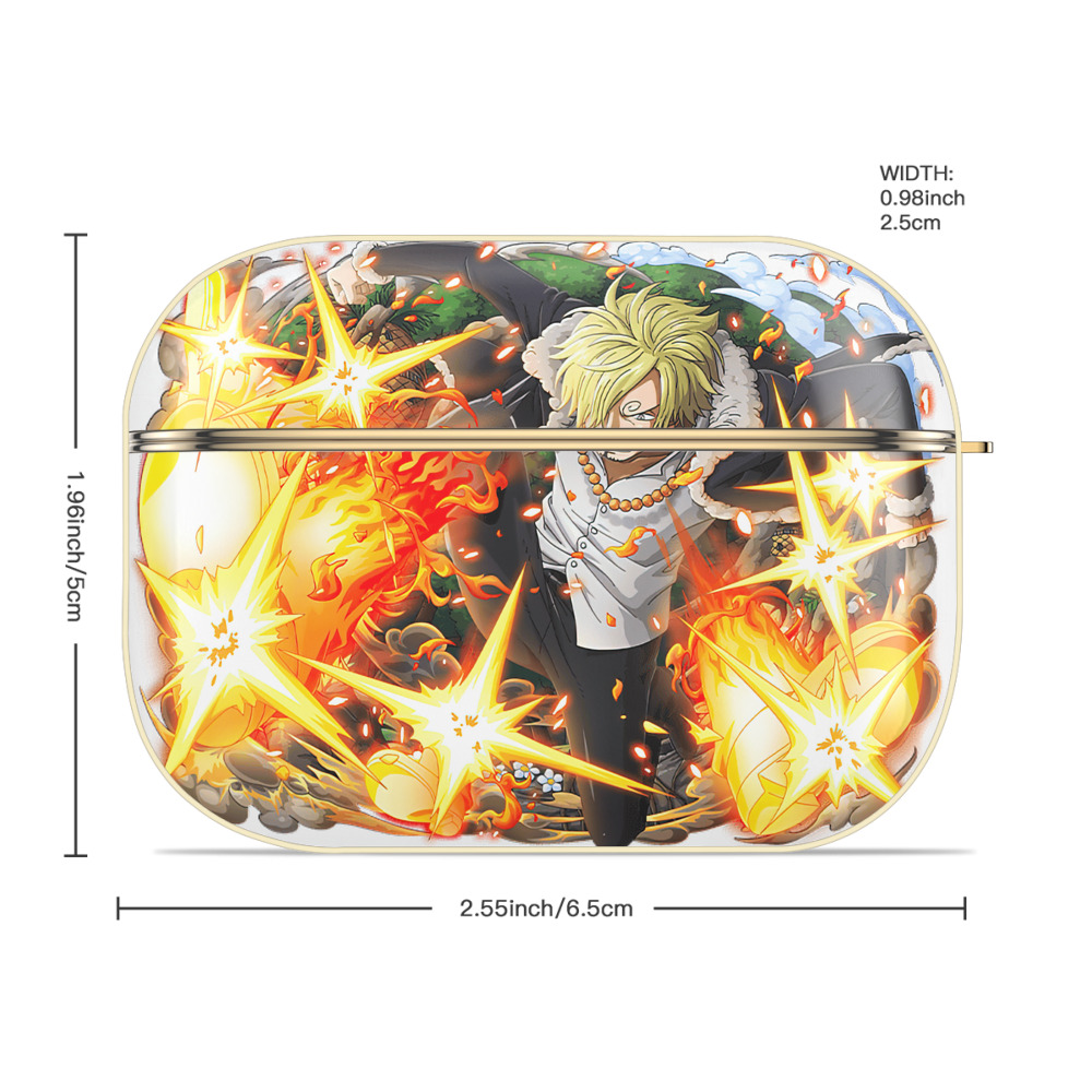 ワンピース サンジ ONE PIECE Sanji 【AirPods Pro用】ハードシェル保護ケース｜耐衝撃・防指紋・カラビナ付き商品仕様