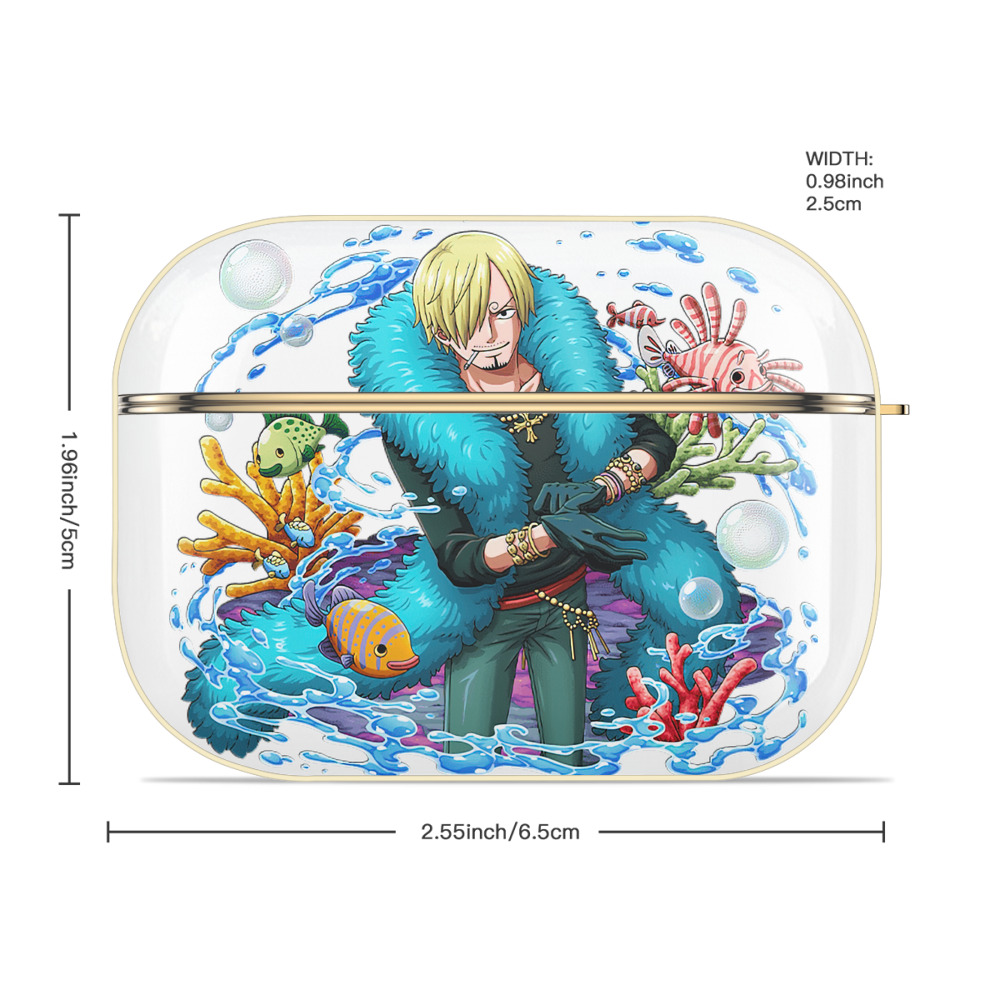 ワンピース サンジ ONE PIECE Sanji 【AirPods Pro用】ハードシェル保護ケース｜耐衝撃・防指紋・カラビナ付き商品仕様