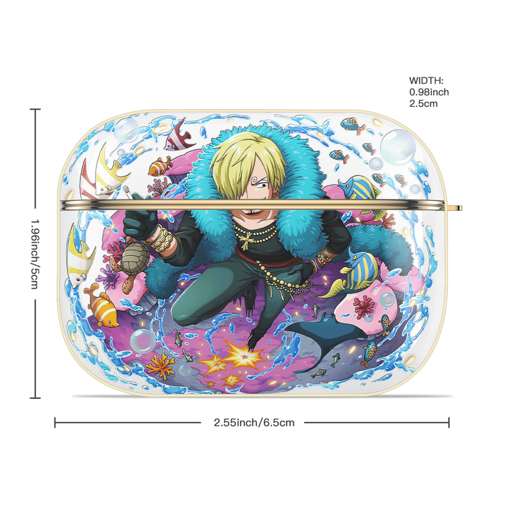 ワンピース サンジ ONE PIECE Sanji 【AirPods Pro用】ハードシェル保護ケース｜耐衝撃・防指紋・カラビナ付き商品仕様