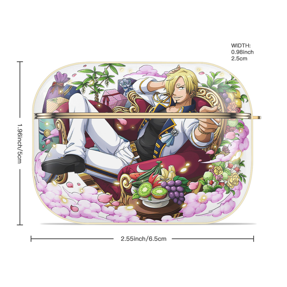 ワンピース サンジ ONE PIECE Sanji 【AirPods Pro用】ハードシェル保護ケース｜耐衝撃・防指紋・カラビナ付き商品仕様
