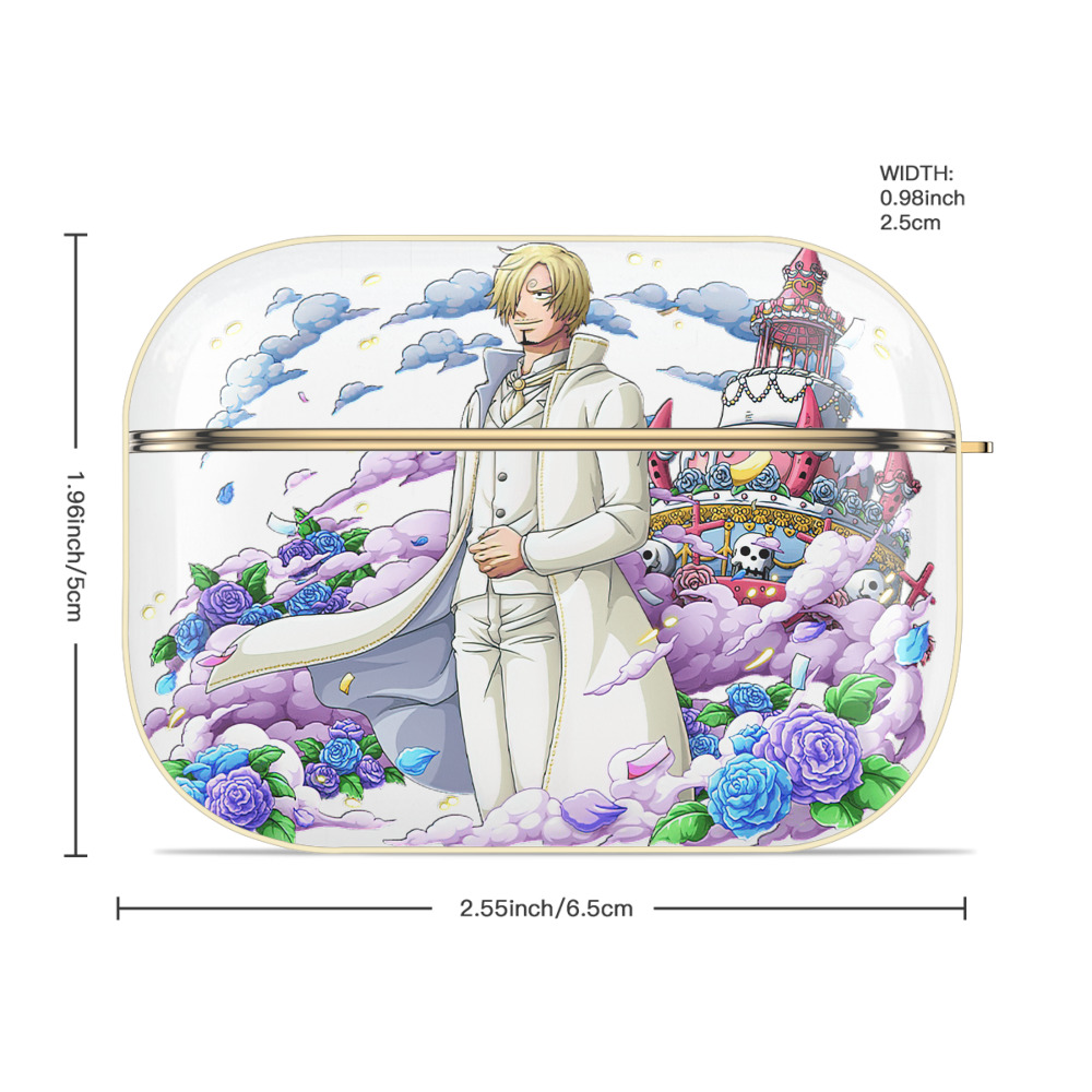 ワンピース サンジ ONE PIECE Sanji 【AirPods Pro用】ハードシェル保護ケース｜耐衝撃・防指紋・カラビナ付き商品仕様