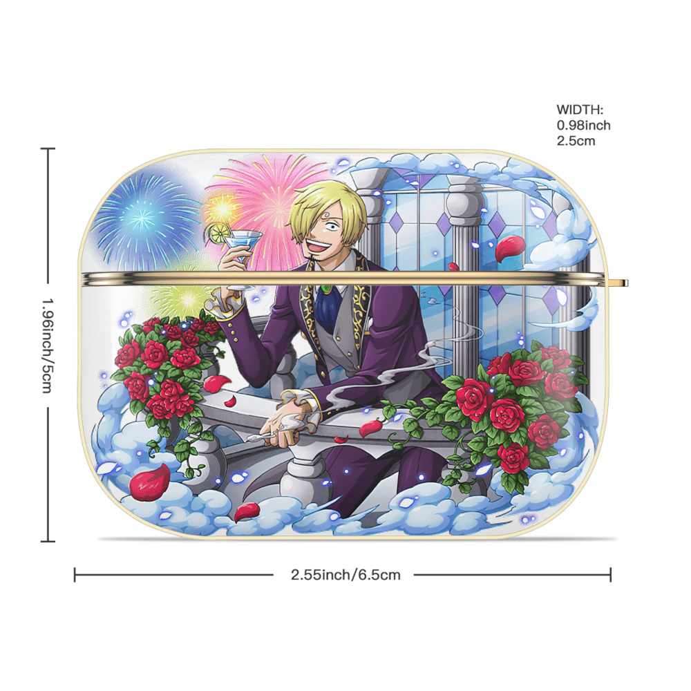 ワンピース サンジ ONE PIECE Sanji 【AirPods Pro用】ハードシェル保護ケース｜耐衝撃・防指紋・カラビナ付き商品仕様