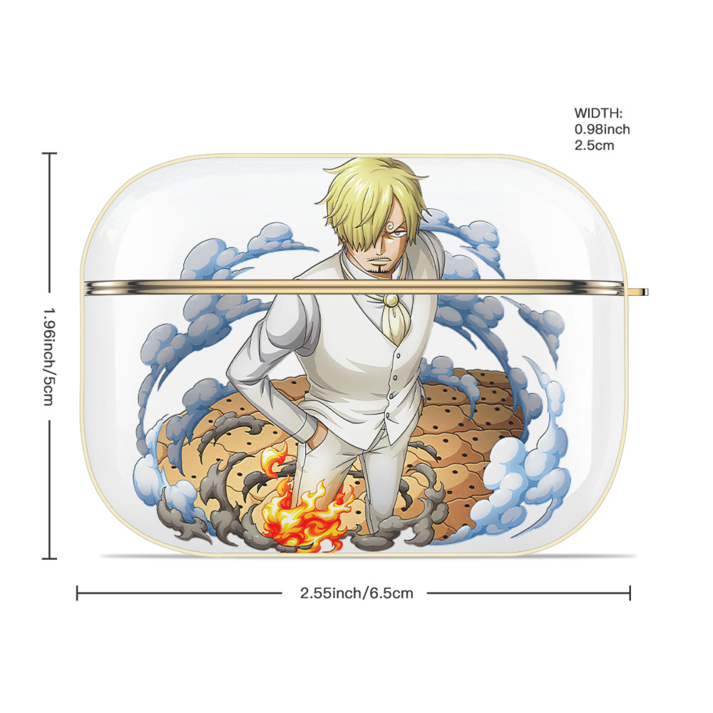 ワンピース サンジ ONE PIECE Sanji 【AirPods Pro用】ハードシェル保護ケース｜耐衝撃・防指紋・カラビナ付き商品仕様