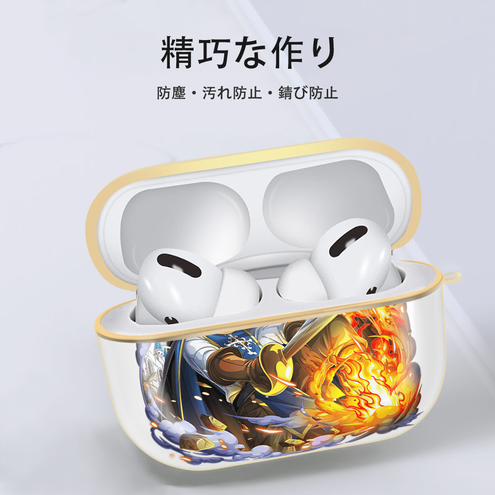 ワンピース サンジ ONE PIECE Sanji 【AirPods Pro用】ハードシェル保護ケース｜耐衝撃・防指紋・カラビナ付き商品仕様