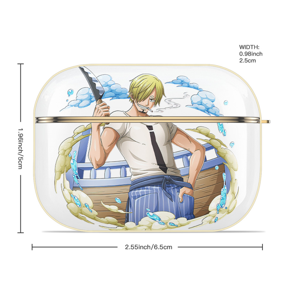 ワンピース サンジ ONE PIECE Sanji 【AirPods Pro用】ハードシェル保護ケース｜耐衝撃・防指紋・カラビナ付き商品仕様