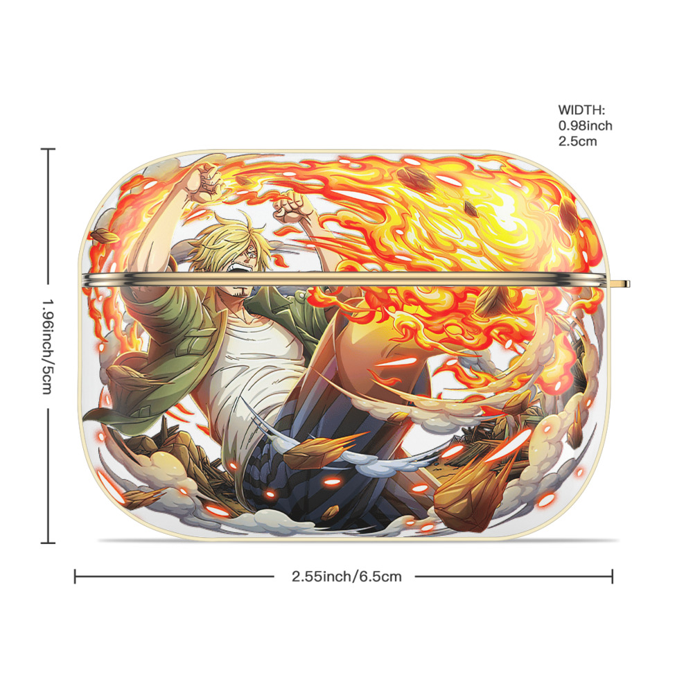 ワンピース サンジ ONE PIECE Sanji 【AirPods Pro用】ハードシェル保護ケース｜耐衝撃・防指紋・カラビナ付き商品仕様