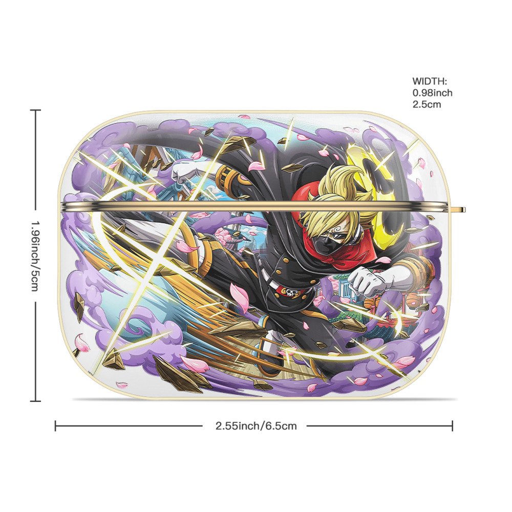 ワンピース サンジ ONE PIECE Sanji 【AirPods Pro用】ハードシェル保護ケース｜耐衝撃・防指紋・カラビナ付き商品仕様