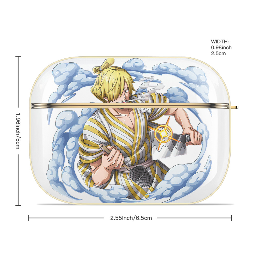 ワンピース サンジ ONE PIECE Sanji 【AirPods Pro用】ハードシェル保護ケース｜耐衝撃・防指紋・カラビナ付き商品仕様