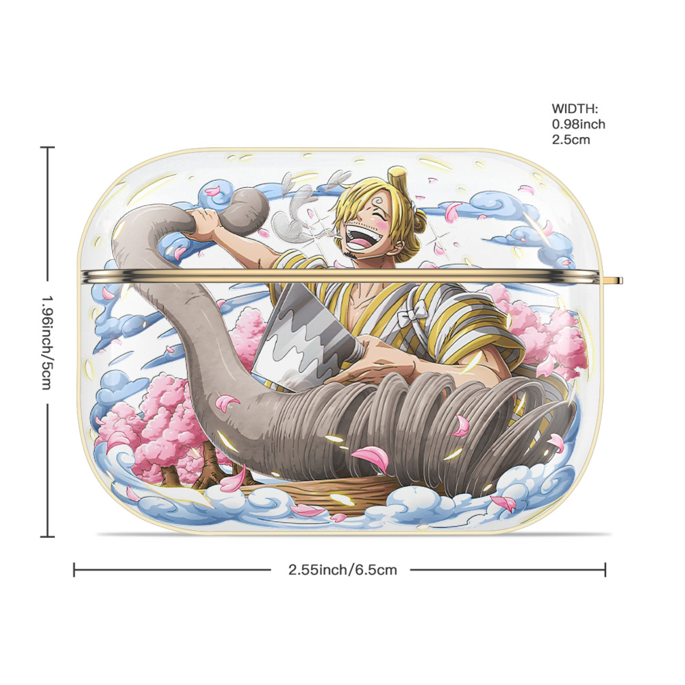 ワンピース サンジ ONE PIECE Sanji 【AirPods Pro用】ハードシェル保護ケース｜耐衝撃・防指紋・カラビナ付き商品仕様