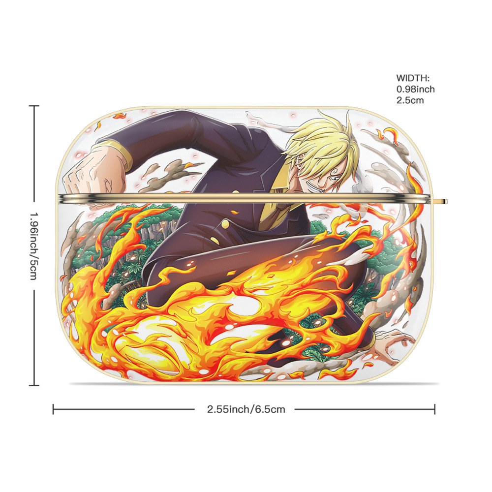 ワンピース サンジ ONE PIECE Sanji 【AirPods Pro用】ハードシェル保護ケース｜耐衝撃・防指紋・カラビナ付き商品仕様