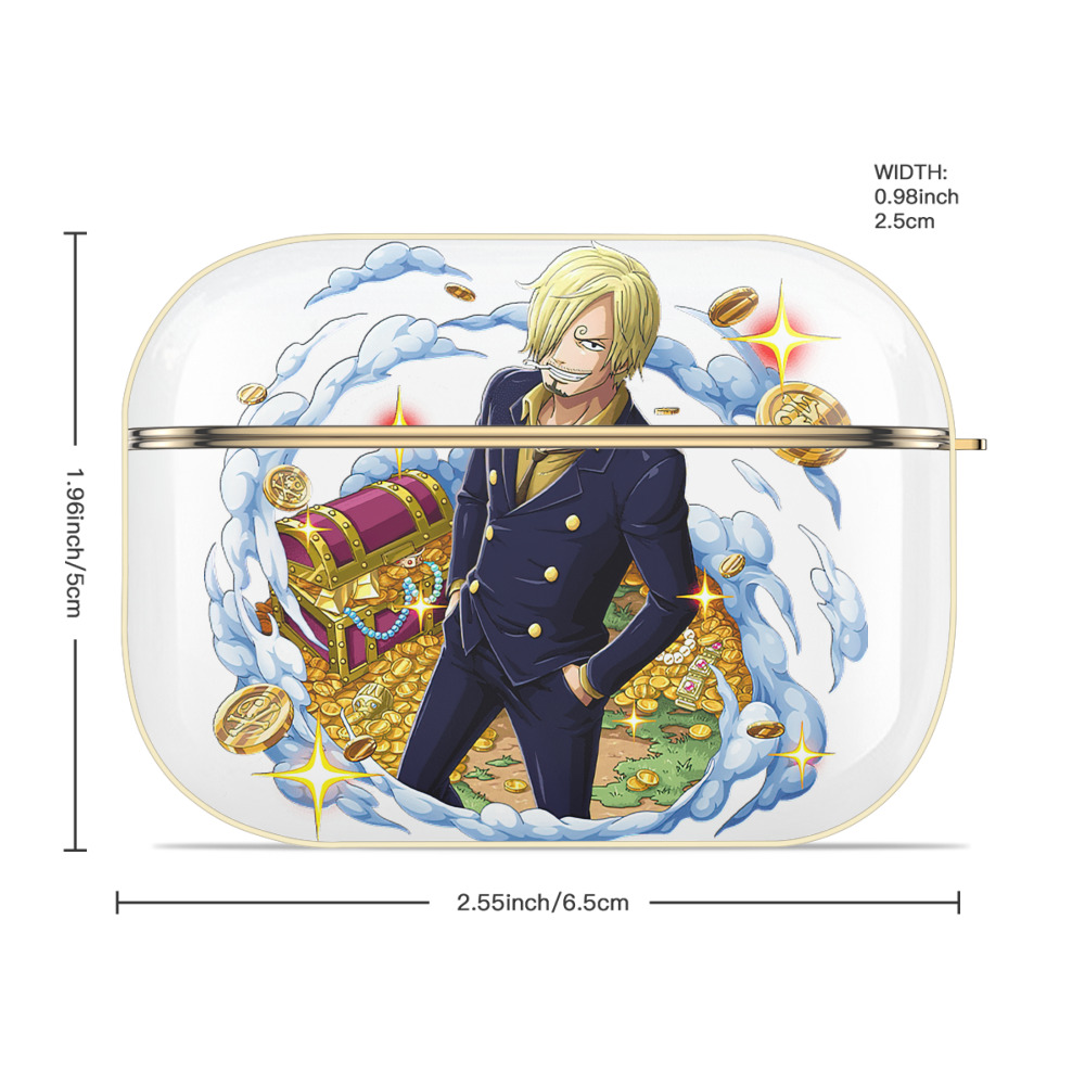 ワンピース サンジ ONE PIECE Sanji 【AirPods Pro用】ハードシェル保護ケース｜耐衝撃・防指紋・カラビナ付き商品仕様