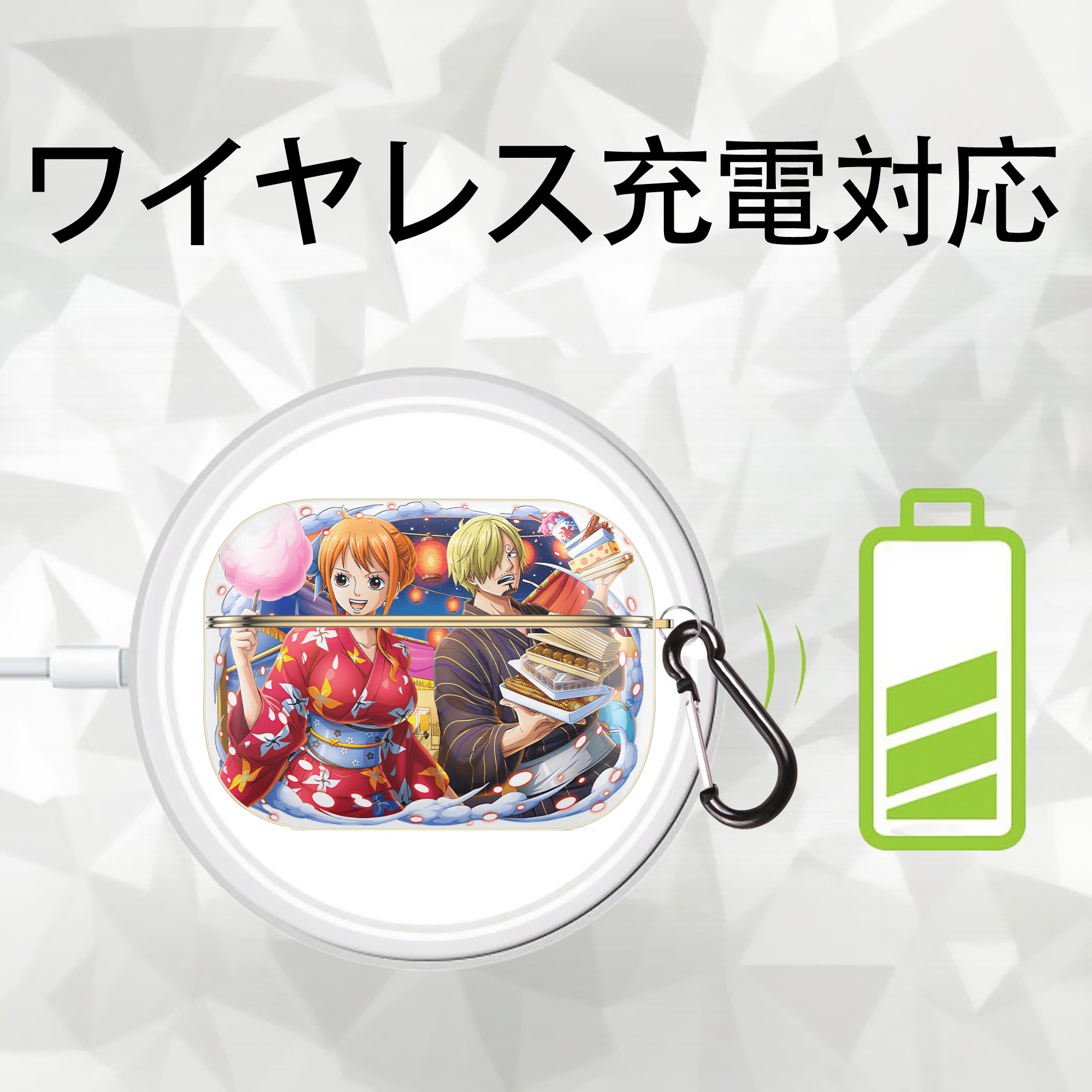 ワンピース サンジ ONE PIECE Sanji 【AirPods Pro用】ハードシェル保護ケース｜耐衝撃・防指紋・カラビナ付き商品仕様