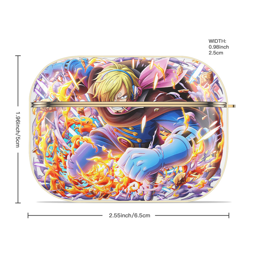 ワンピース サンジ ONE PIECE Sanji 【AirPods Pro用】ハードシェル保護ケース｜耐衝撃・防指紋・カラビナ付き商品仕様