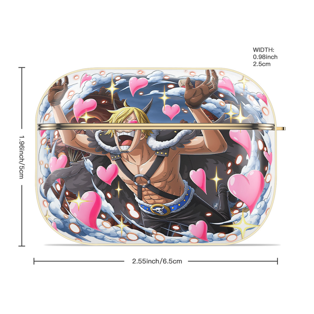 ワンピース サンジ ONE PIECE Sanji 【AirPods Pro用】ハードシェル保護ケース｜耐衝撃・防指紋・カラビナ付き商品仕様