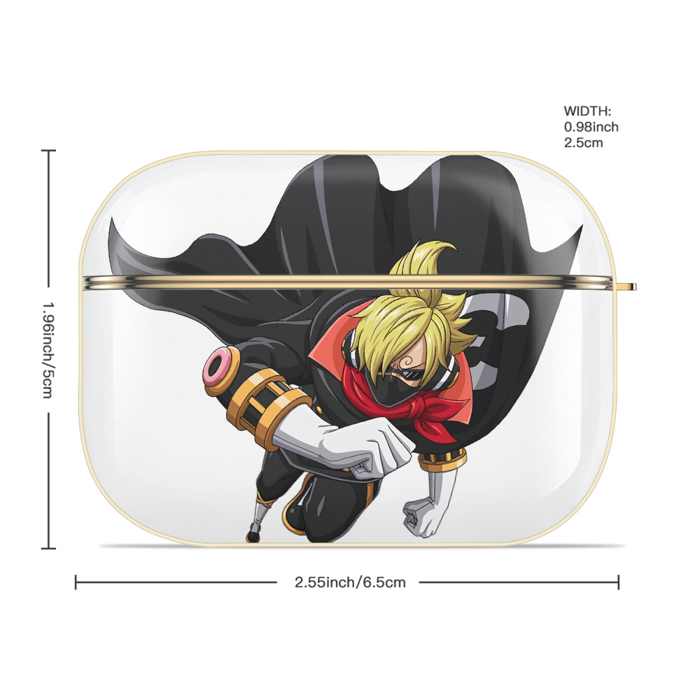 ワンピース サンジ ONE PIECE Sanji 【AirPods Pro用】ハードシェル保護ケース｜耐衝撃・防指紋・カラビナ付き商品仕様