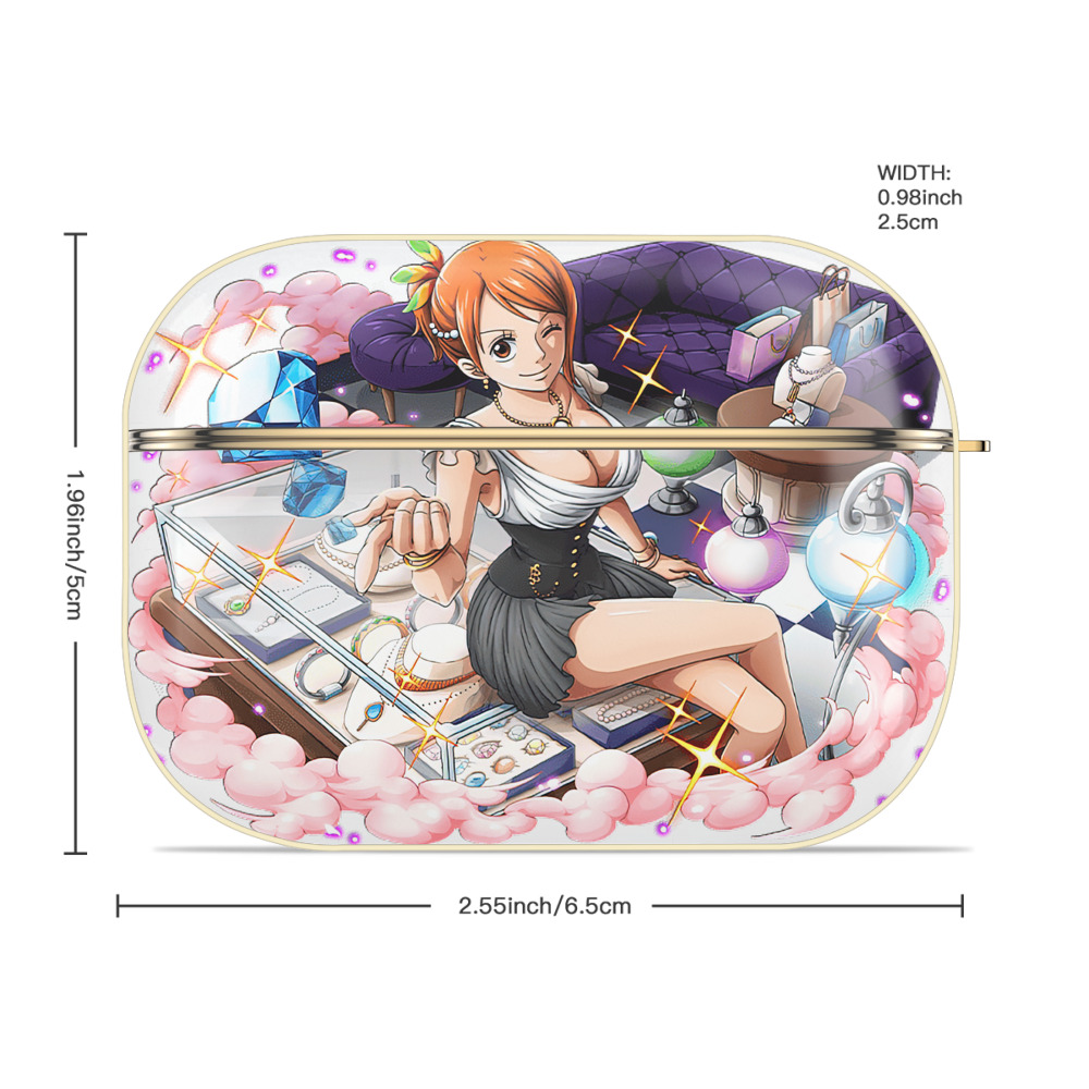 ワンピース ナミ ONE PIECE Nami 【AirPods Pro用】ハードシェル保護ケース｜耐衝撃・防指紋・カラビナ付き商品仕様