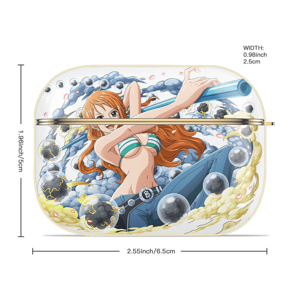ワンピース ナミ ONE PIECE Nami 【AirPods Pro用】ハードシェル保護ケース｜耐衝撃・防指紋・カラビナ付き商品仕様