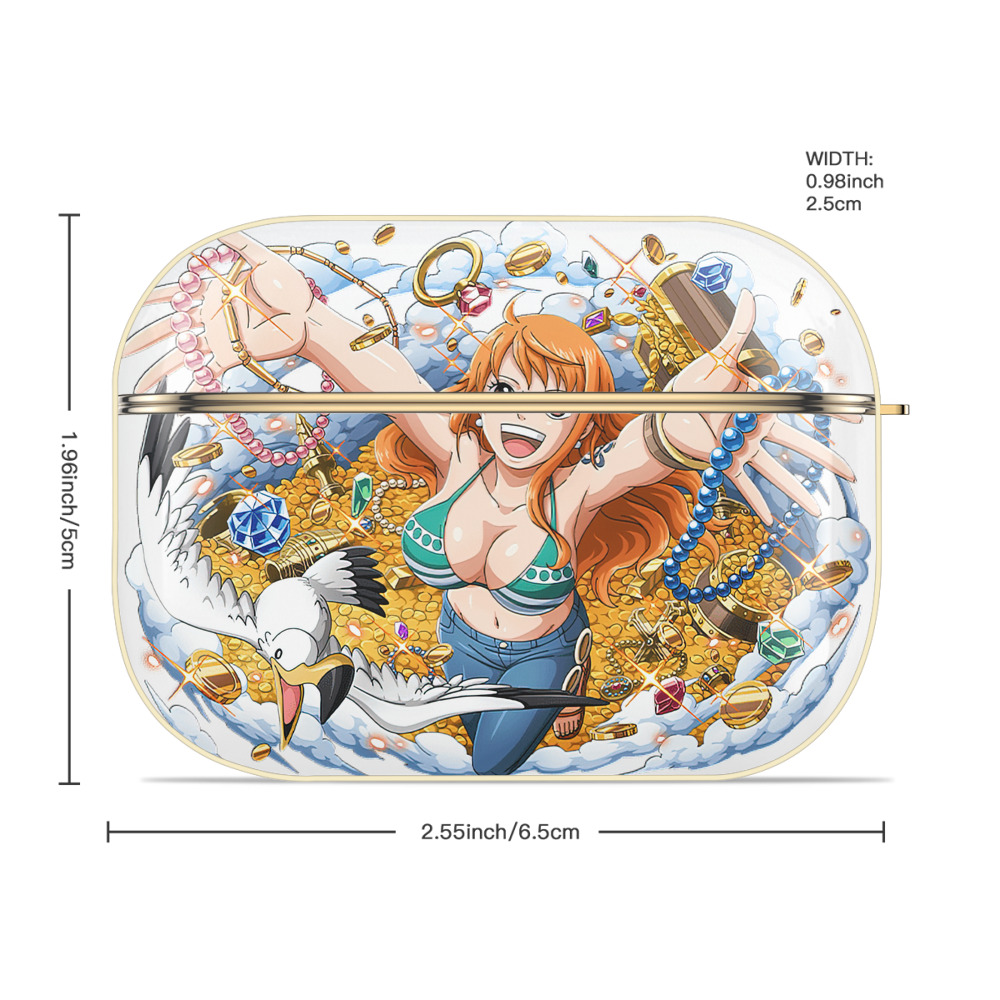 ワンピース ナミ ONE PIECE Nami 【AirPods Pro用】ハードシェル保護ケース｜耐衝撃・防指紋・カラビナ付き商品仕様