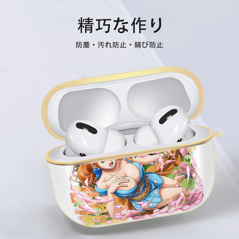 ワンピース ナミ ONE PIECE Nami 【AirPods Pro用】ハードシェル保護ケース｜耐衝撃・防指紋・カラビナ付き商品仕様