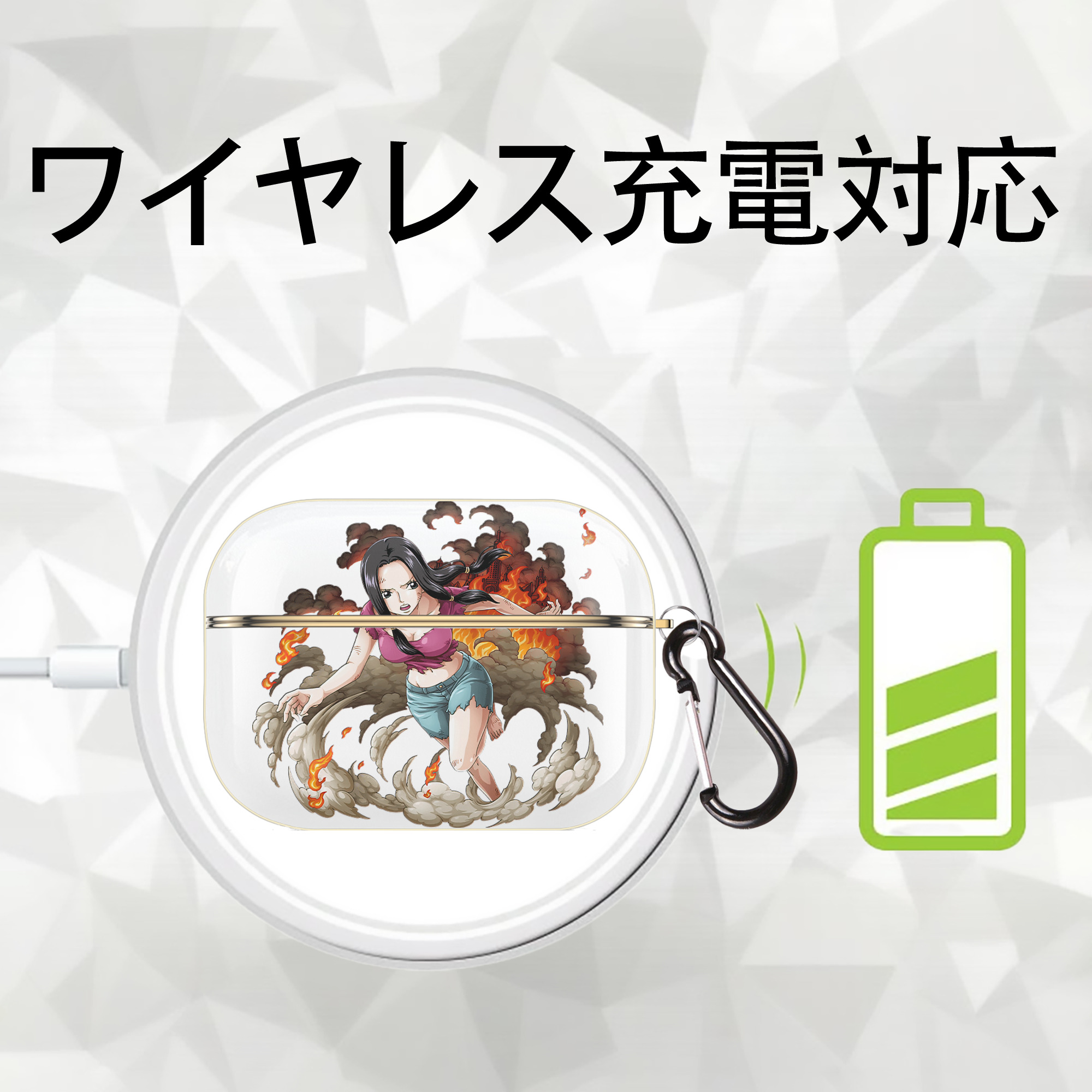 ワンピース ニコ・ロビン ONE PIECE Nico Robin 【AirPods Pro用】ハードシェル保護ケース｜耐衝撃・防指紋・カラビナ付き商品仕様