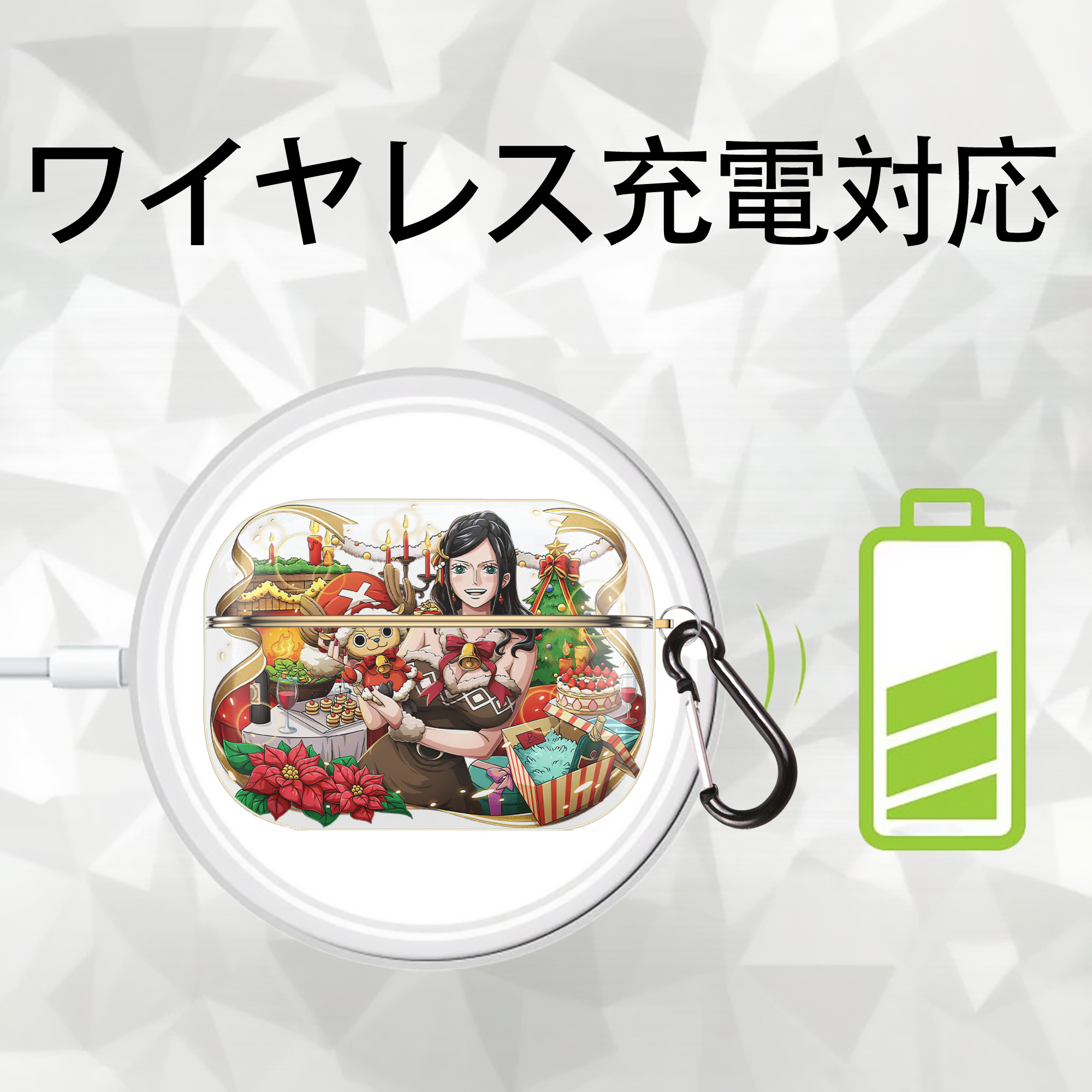 ワンピース ニコ・ロビン ONE PIECE Nico Robin 【AirPods Pro用】ハードシェル保護ケース｜耐衝撃・防指紋・カラビナ付き商品仕様
