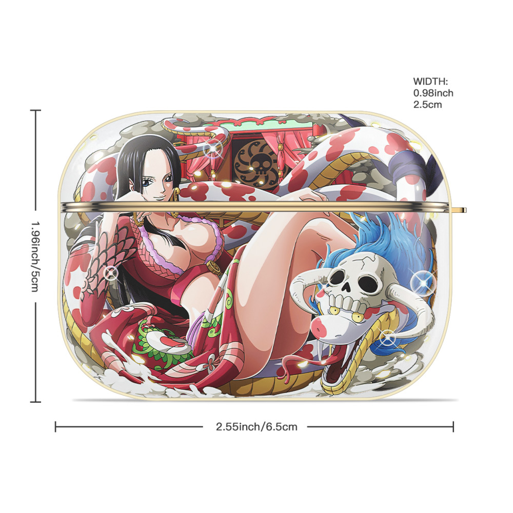 ワンピース ボア・ハンコック ONE PIECE Boa·Hancock 【AirPods Pro用】ハードシェル保護ケース｜耐衝撃・防指紋・カラビナ付き商品仕様