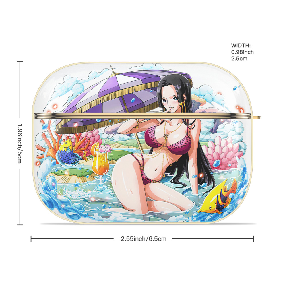 ワンピース ボア・ハンコック ONE PIECE Boa·Hancock 【AirPods Pro用】ハードシェル保護ケース｜耐衝撃・防指紋・カラビナ付き商品仕様