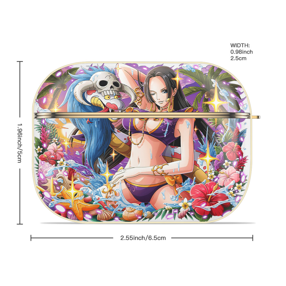 ワンピース ボア・ハンコック ONE PIECE Boa·Hancock 【AirPods Pro用】ハードシェル保護ケース｜耐衝撃・防指紋・カラビナ付き商品仕様