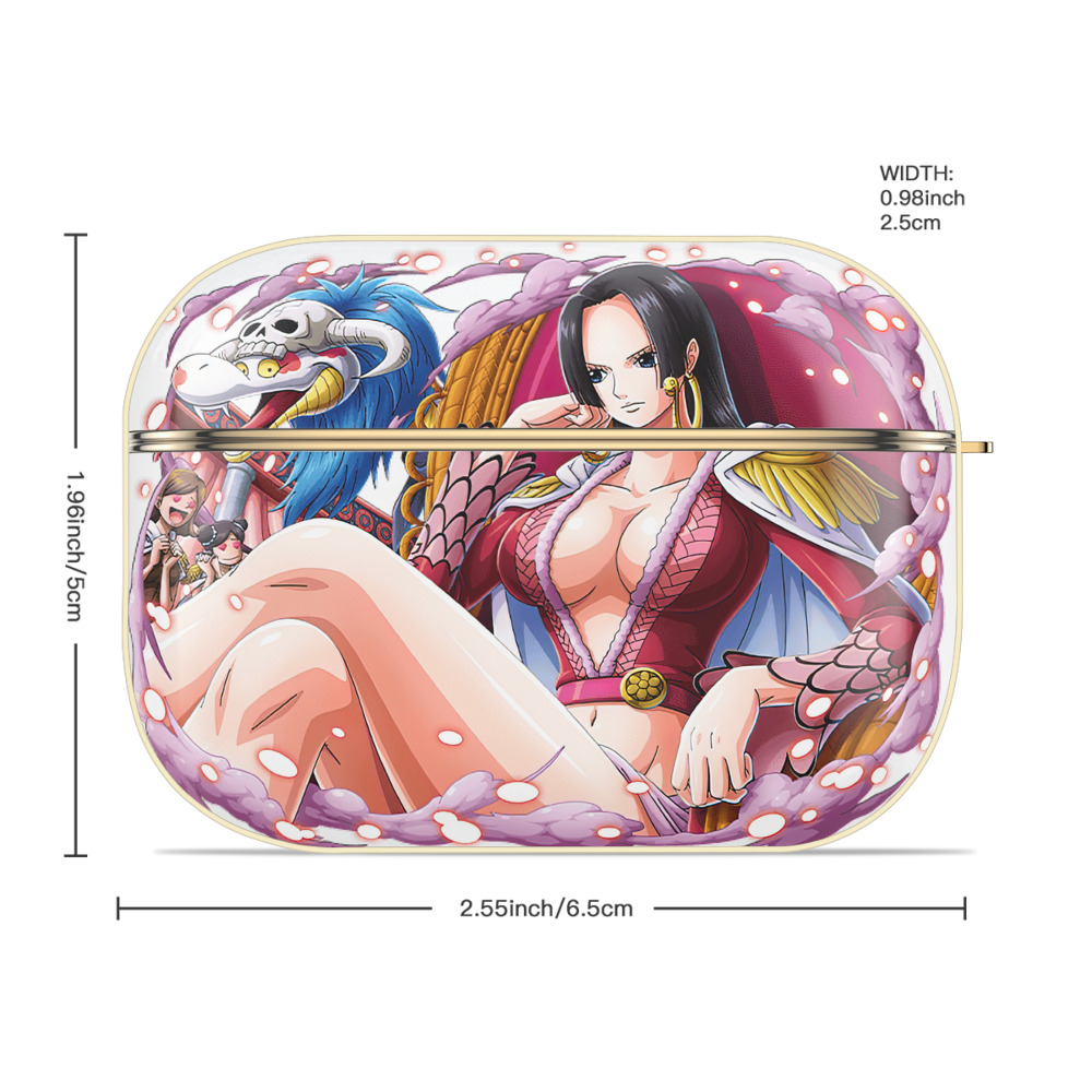 ワンピース ボア・ハンコック ONE PIECE Boa·Hancock 【AirPods Pro用】ハードシェル保護ケース｜耐衝撃・防指紋・カラビナ付き商品仕様
