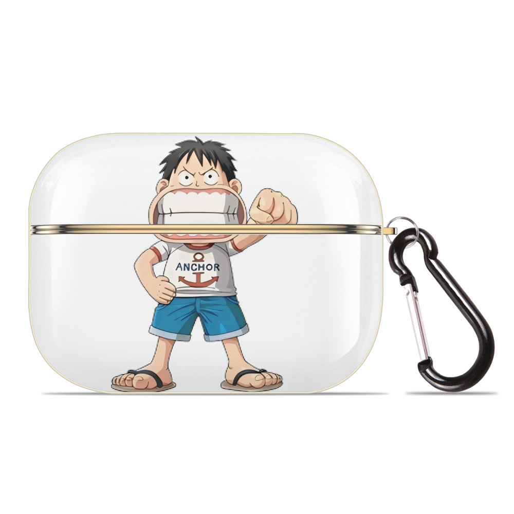 ワンピース モンキー・D・ルフィ ONE PIECE Monkey D. Luffy 【AirPods Pro用】ハードシェル保護ケース｜耐衝撃・防指紋・カラビナ付き商品仕様
