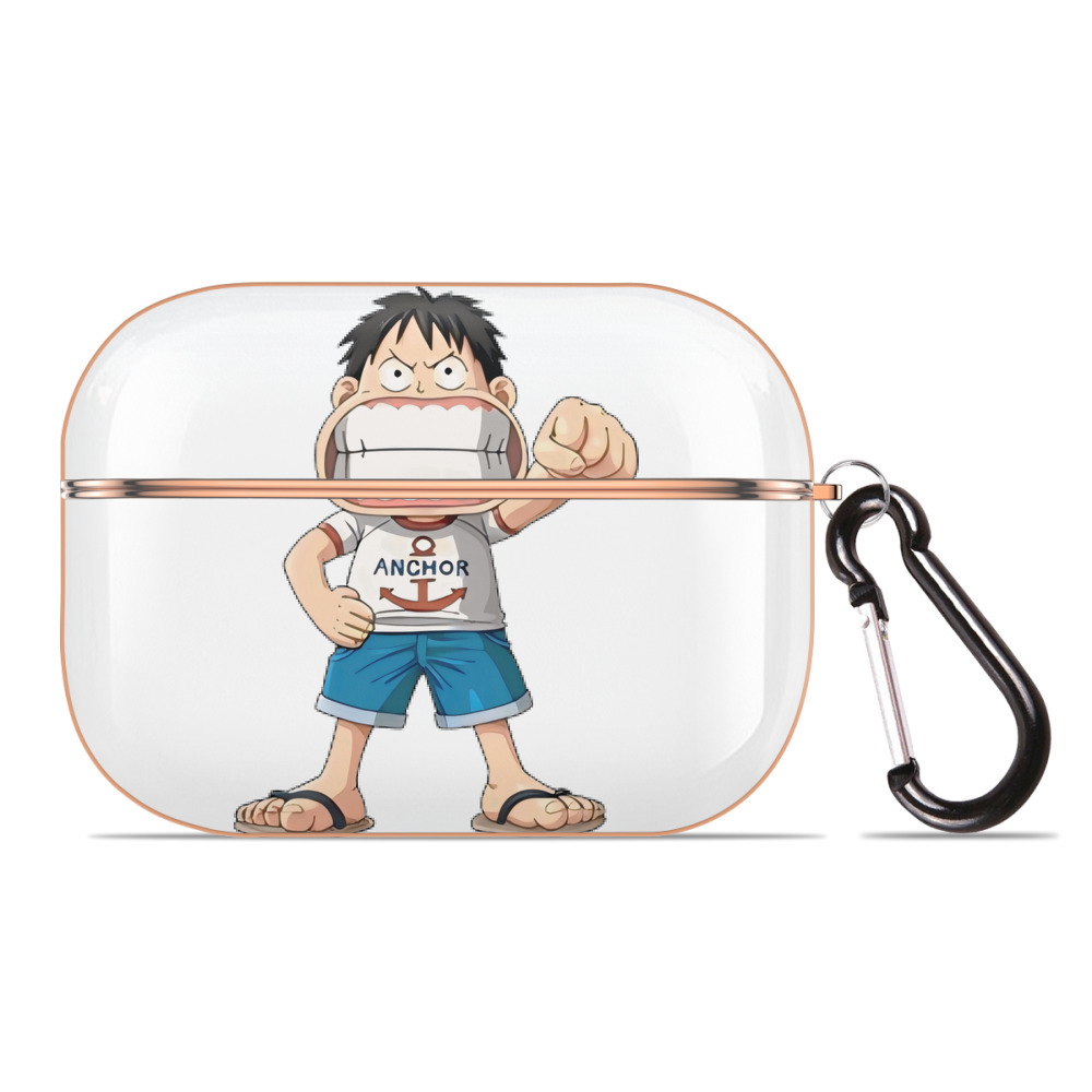（画像用） ワンピース モンキー・D・ルフィ ONE PIECE Monkey D. Luffy 【AirPods Pro用】ハードシェル保護ケース｜耐衝撃・防指紋・カラビナ付き商品仕様
