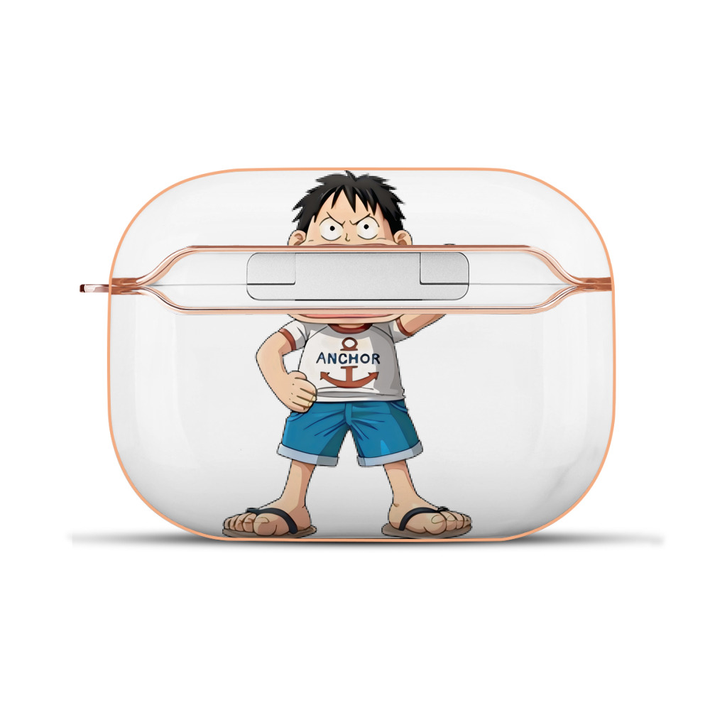 （画像用） ワンピース モンキー・D・ルフィ ONE PIECE Monkey D. Luffy 【AirPods Pro用】ハードシェル保護ケース｜耐衝撃・防指紋・カラビナ付き商品仕様