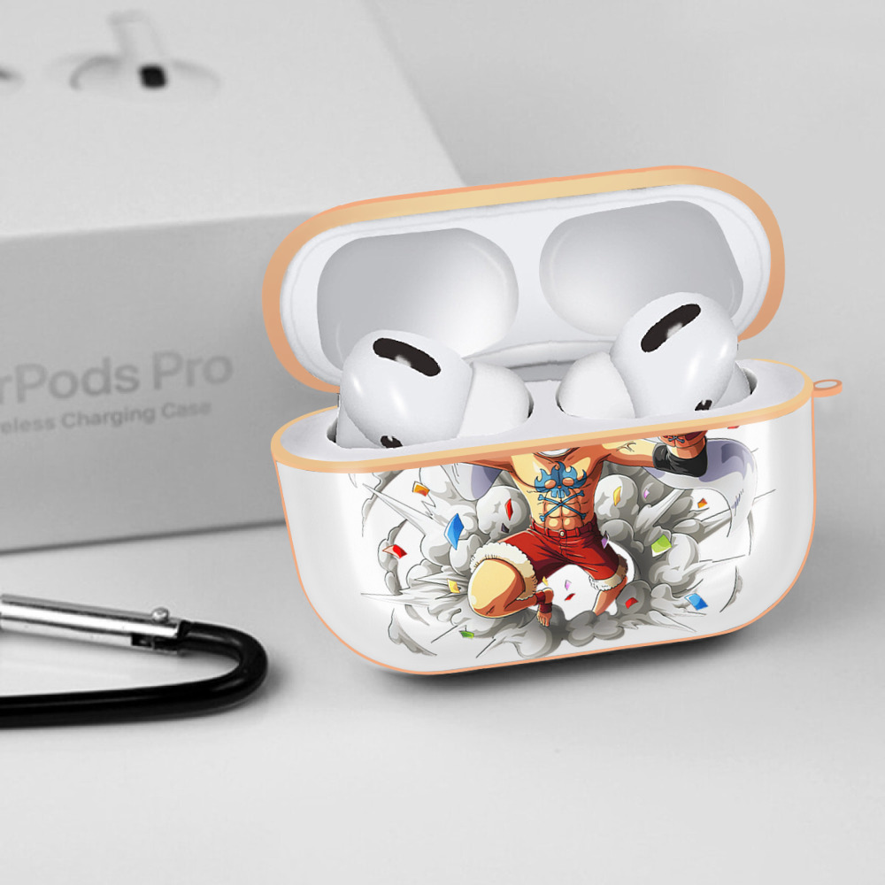 ワンピース モンキー・D・ルフィ ONE PIECE Monkey D. Luffy 【AirPods Pro用】ハードシェル保護ケース｜耐衝撃・防指紋・カラビナ付き商品仕様