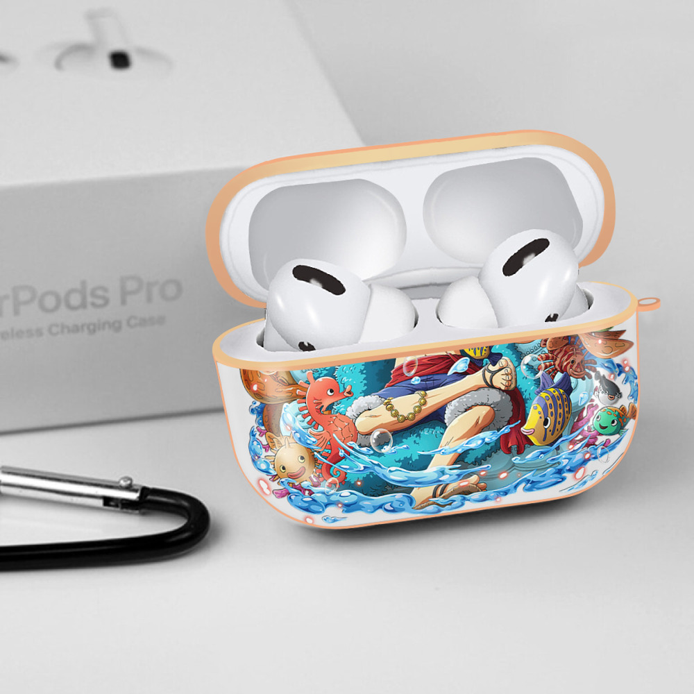 ワンピース モンキー・D・ルフィ ONE PIECE Monkey D. Luffy 【AirPods Pro用】ハードシェル保護ケース｜耐衝撃・防指紋・カラビナ付き商品仕様