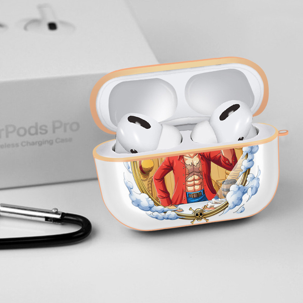 ワンピース モンキー・D・ルフィ ONE PIECE Monkey D. Luffy 【AirPods Pro用】ハードシェル保護ケース｜耐衝撃・防指紋・カラビナ付き商品仕様