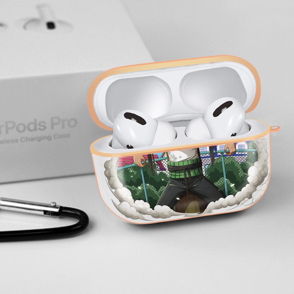 ワンピース ロロノア・ゾロ ONE PIECE Roronoa Zoro 【AirPods Pro用】ハードシェル保護ケース｜耐衝撃・防指紋・カラビナ付き商品仕様