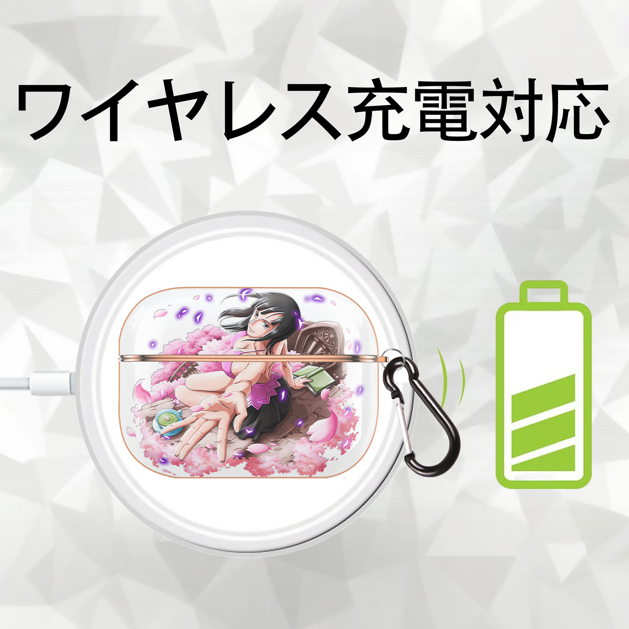 ワンピース ニコ・ロビン ONE PIECE Nico Robin 【AirPods Pro用】ハードシェル保護ケース｜耐衝撃・防指紋・カラビナ付き商品仕様